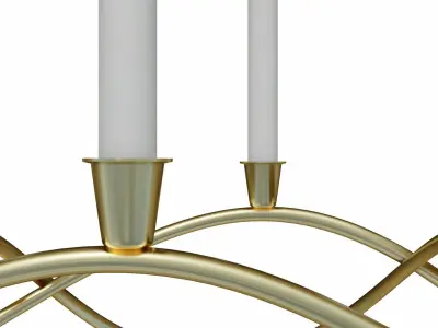 Curved candlestick 3D model