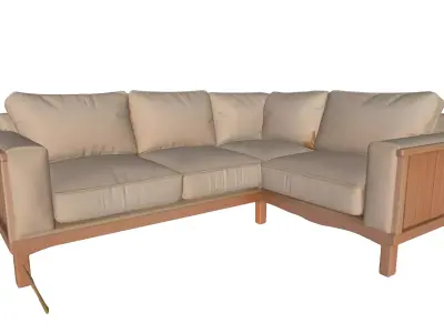 MODERN SOFA Low-poly 3D model 2