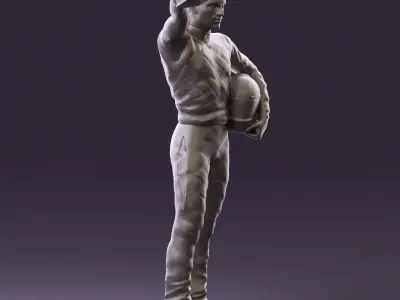 racer in white and cup 1100 3D Print Ready 3D print model