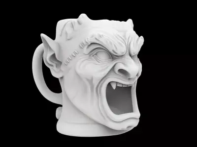 Gargoyle Cup Pot 3D Printable Model 3D print model