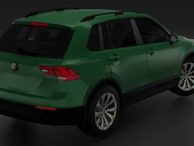 Volkswagen Tiguan Low Poly 3D Model Low-poly 3D model