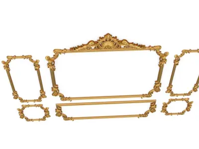 Plaster decorative frame 3d mode 013 3D model