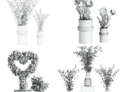 bouquet set 3D model order