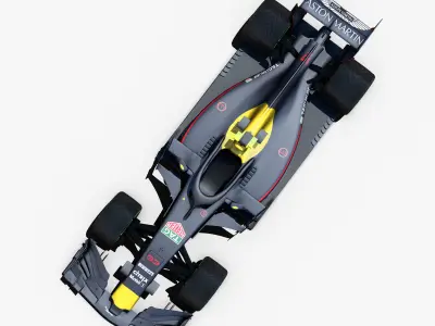 Formula 2018 car Low-poly 3D model