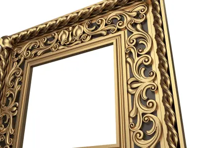 Classic Frame and Mirror 067 Low-poly 3D model