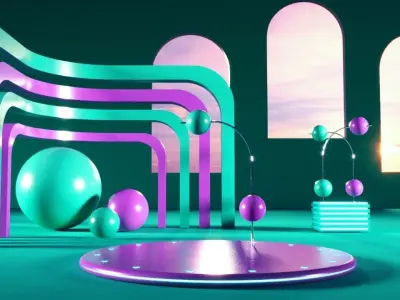 Abstract background  3D model