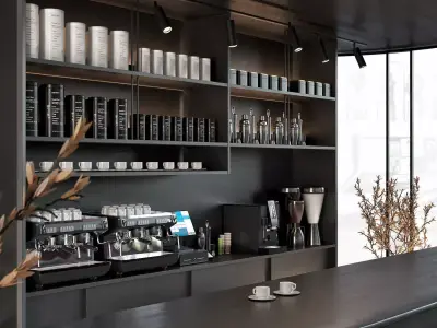 Cafe bar 3D model