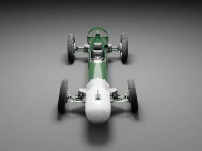 Torpedo race kart Low-poly 3D model