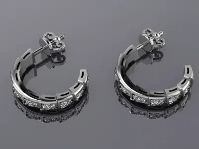 Bulgari Earrings Serpenti  Jewelry Gold  3D print model