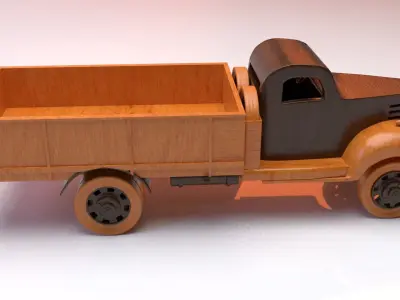 Wooden Truck 3D model