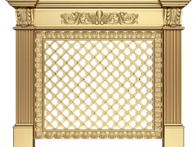 Radiator Cover Decorative Screening Grille Panel 012 Low-poly 3D model