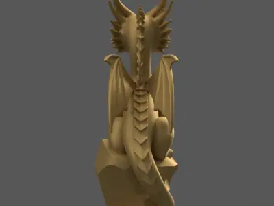 Dragon STL File Unique 3D Print Model for Decor 3D print model