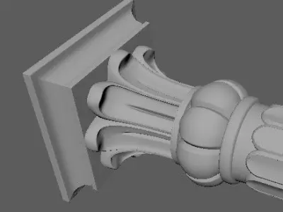 baluster two columns 3D model