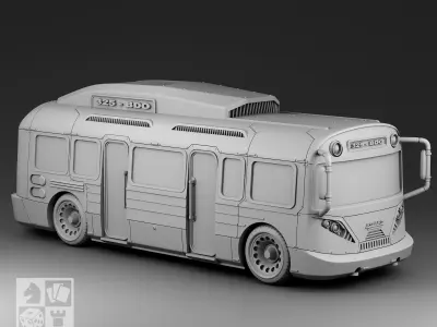 Futuristic bus 2 3D print model