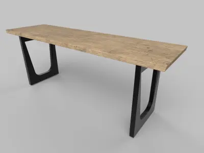 table Low-poly 3D model