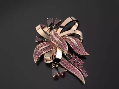 Flower pendant 3D print model shop