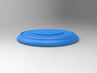 Frisbee button Low-poly 3D model
