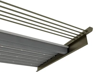 Motorized Pergola 1 Bronze Dark 3D model