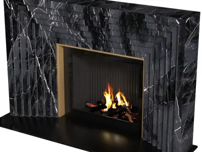 Marble Fireplace modern ArtDeco 3D model