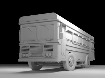 lanka ashok leyland bus 3D model