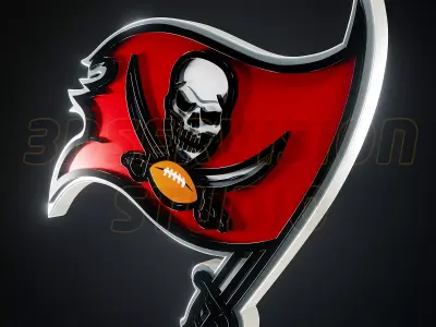Tampa Bay Buccaneers logo - Cinematic - 3D print 3D model