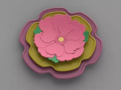Flower Plates 3D print model