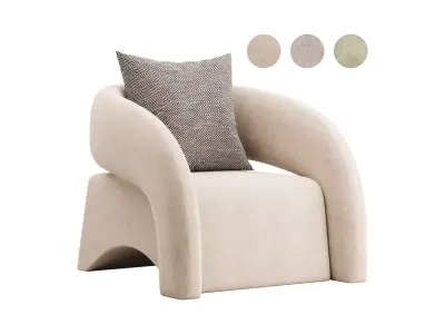 Crisscross Accent Chair 3D model