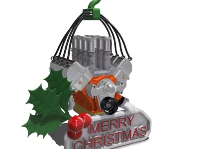 Christmas Ornament Hemi Engine 3D print model