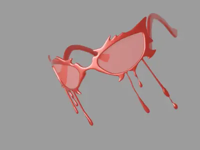 Blood Cool Glasses 3D print model