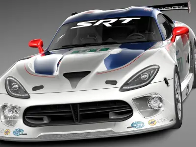 Dodge Viper GTS-R 2013 Race car 3D model