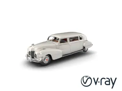 Luxurious Vintage Limousine model pack Low-poly 3D model