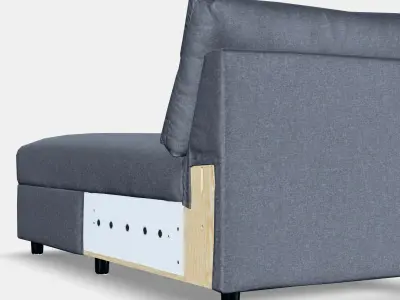 VIMLE Cover for chaise longue section 2 Low-poly 3D model