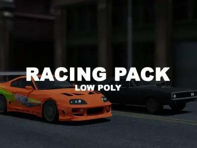 LOW POLY RACING PACK Low-poly 3D model