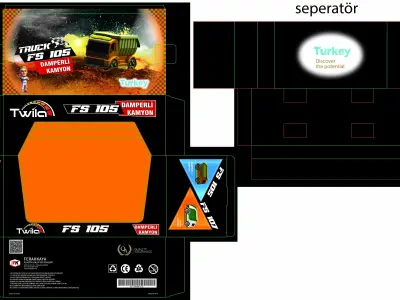 toys truck Low-poly 3D model