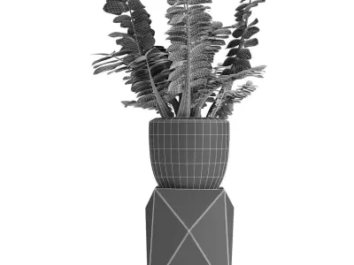 Plant in Pot Flowerpot Exotic Plant 3D model shop