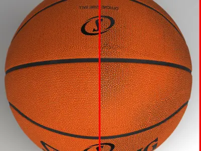 Basketball orange Low-poly 3D model