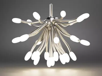 Stick Light Chandelier Low-poly 3D model