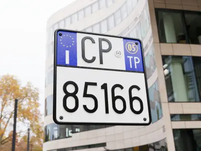 EU UK Switzerland Japanese Spain Italian Number Plate Low-poly 3D model