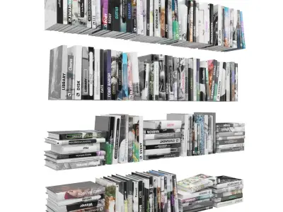 Books 150 pieces 4-1-2 Low-poly 3D model