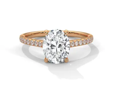 solitaire wedding ring with detail images and 360 render videos 3D print model