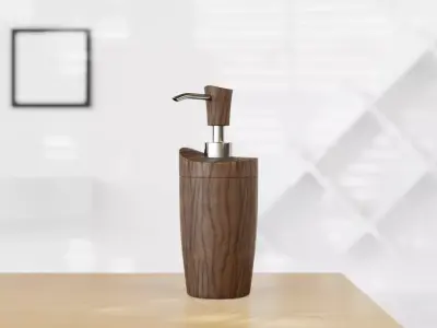 Wooden Soap Dispenser Low-poly 3D model