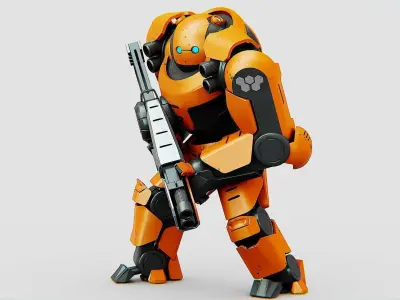 DOOM FIGHTER X-100 Rigged for Unreal Engine - Unity - MIXAMO 3D model