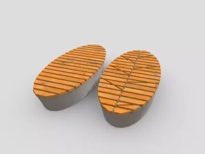 Eliptic Bench Free low-poly 3D model