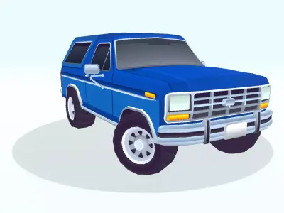 Stylized Low Poly Car 1 Low-poly 3D model