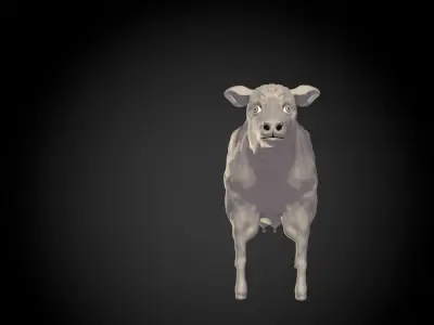 cartoon cow animal 3D model