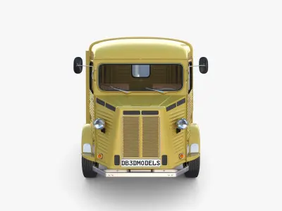 Generic 40s Van with interior 3D model