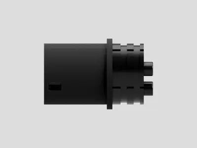 Type-2 charging connector IEC6296-2 3D print model