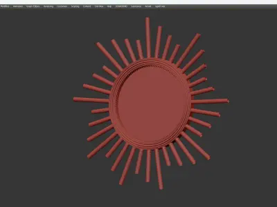 MAJESTIC XL WALL LIGHT MIRROR Low-poly 3D model