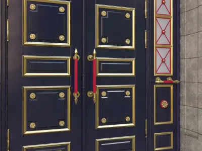 Entrance classic door 3D model