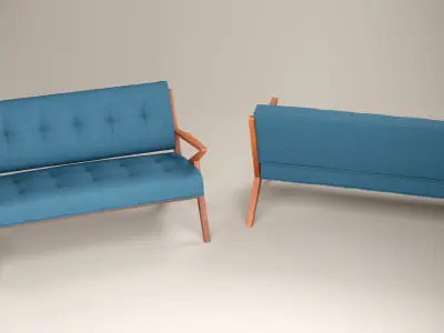 Package Sofa and Armchair with seat  3D model